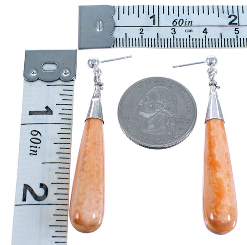 Sterling Silver And Oyster Shell Tear Drop Post Dangle Earrings BX115905
